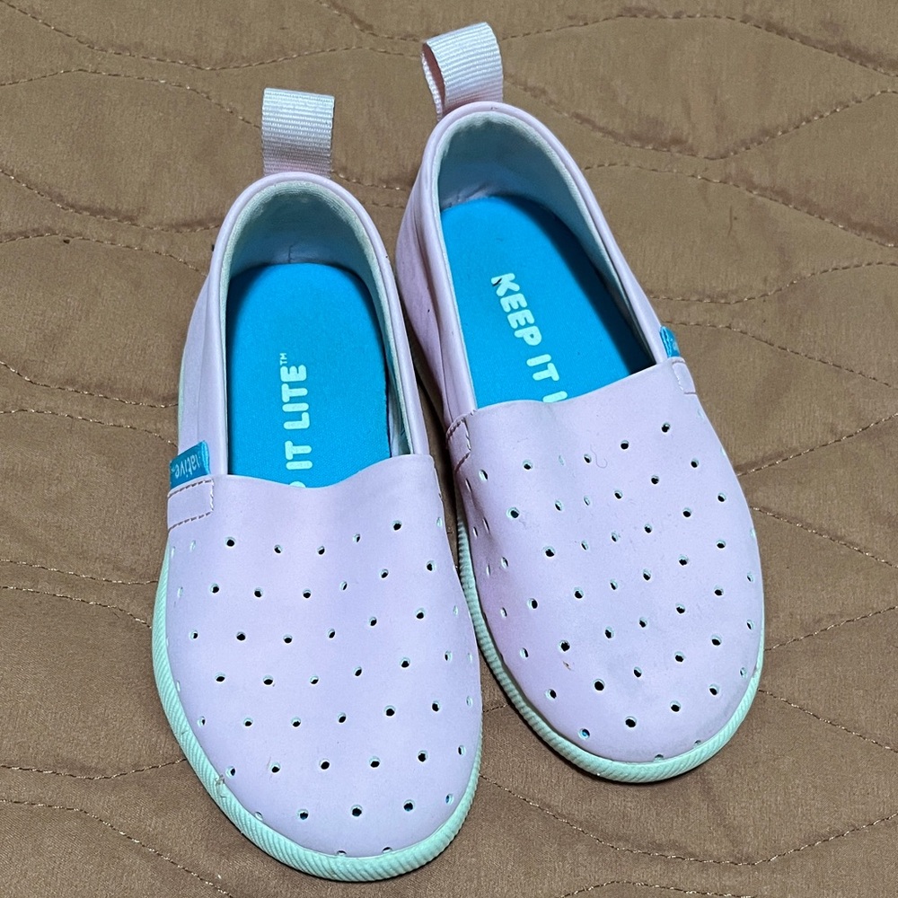 Native Kids Light Pink Water Shoes baby toddler size 7